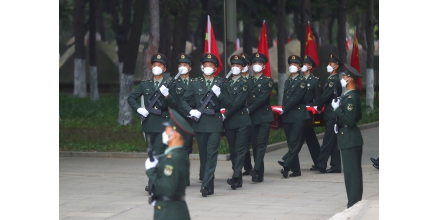 The burial ceremony of the remains of the eighth batch of Chinese people's volunteers in South Korea