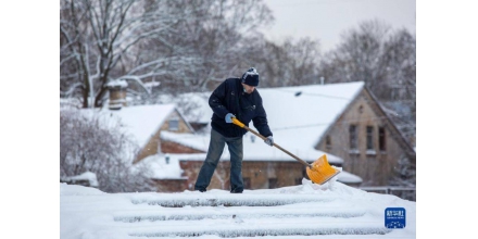 Snow in Riga, Latvia